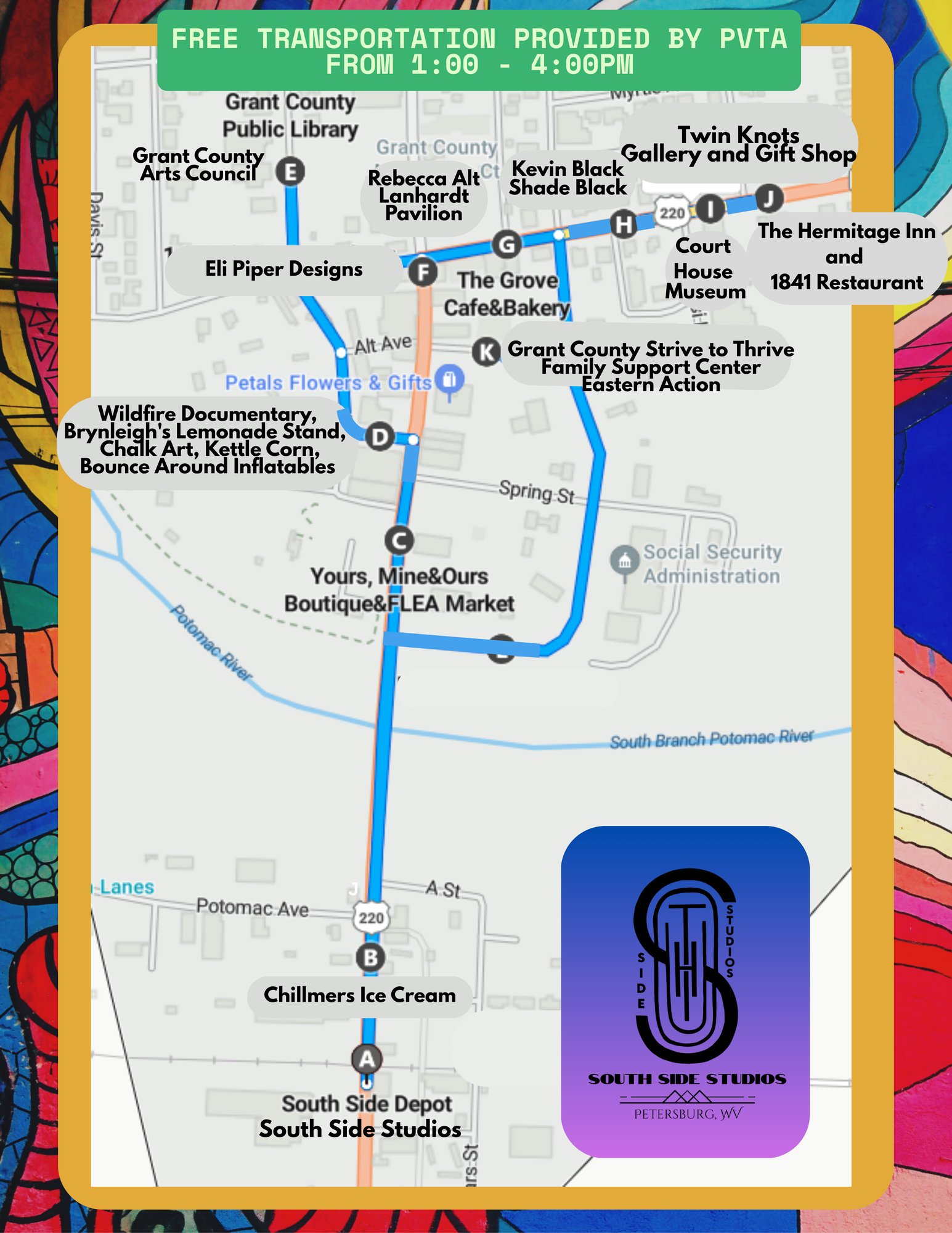 Art Walk Map 2025 back Art Walk Map 2025 back